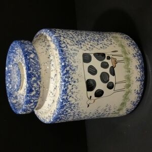 Molly splatterware cookie jar